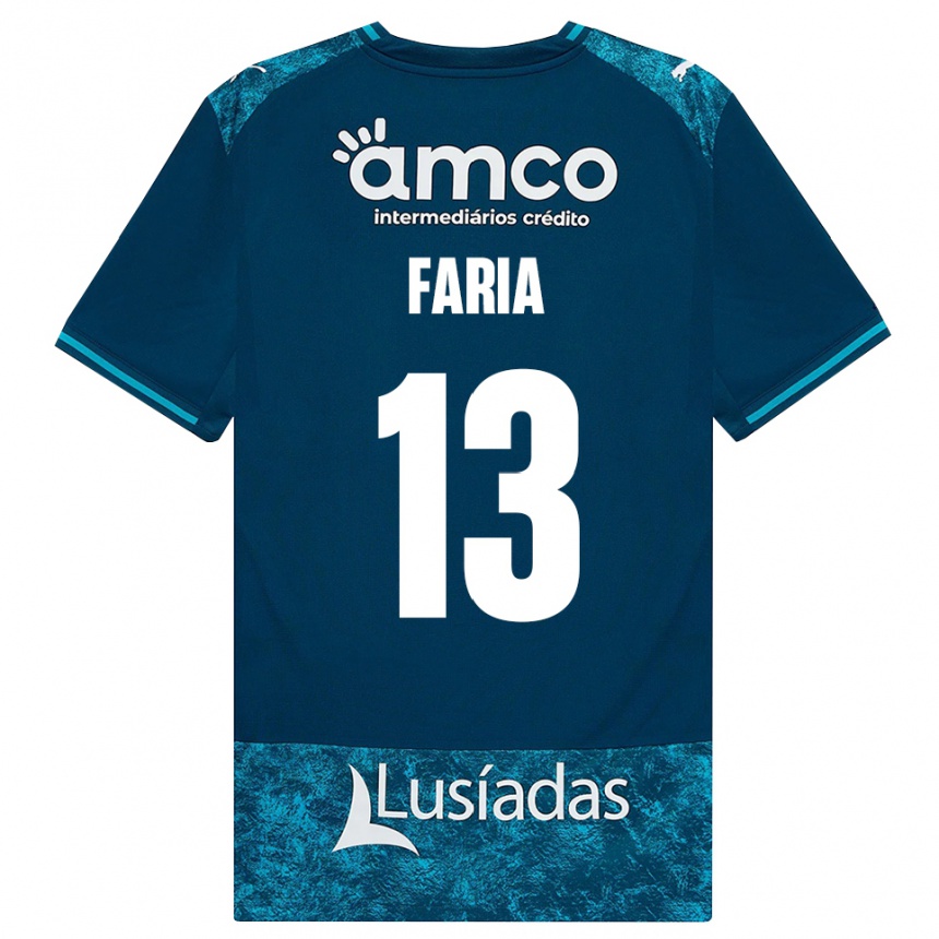 נשים כדורגל Hélder Faria #13 אפור כהה טורקיז בינוני הרחק ג'רזי 2026/27
