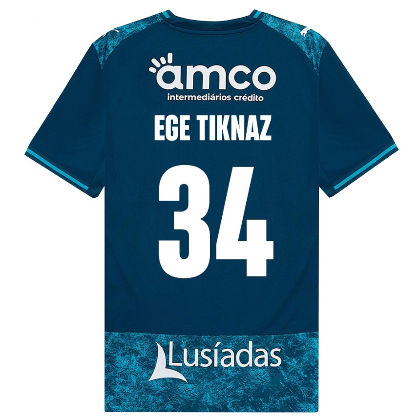 נשים כדורגל Demir Ege Tıknaz #34 אפור כהה טורקיז בינוני הרחק ג'רזי 2026/27