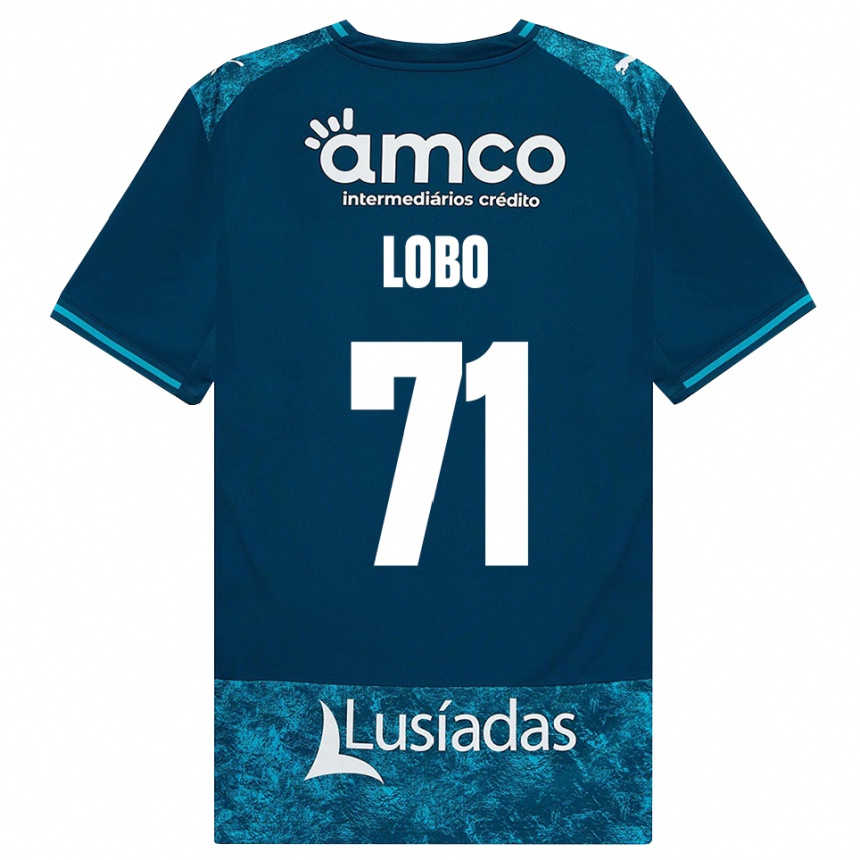 נשים כדורגל Diogo Lobo #71 אפור כהה טורקיז בינוני הרחק ג'רזי 2026/27