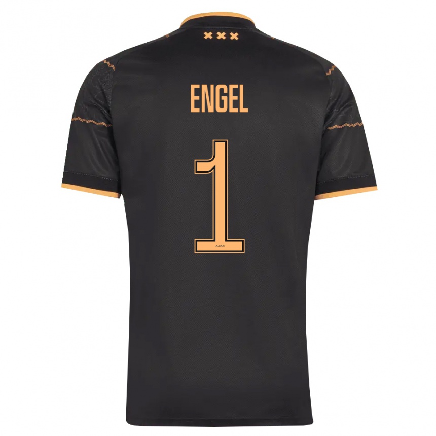 נשים כדורגל Mark Engel #1 שחור כתום הרחק ג'רזי 2026/27