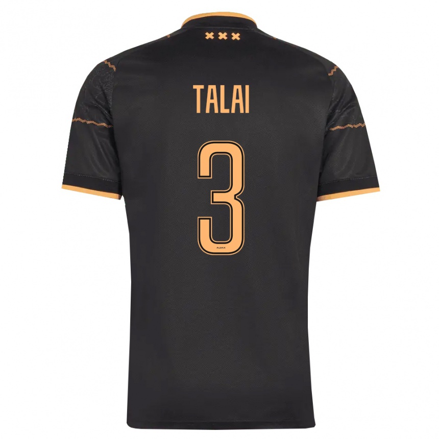 נשים כדורגל Imran Talai #3 שחור כתום הרחק ג'רזי 2026/27
