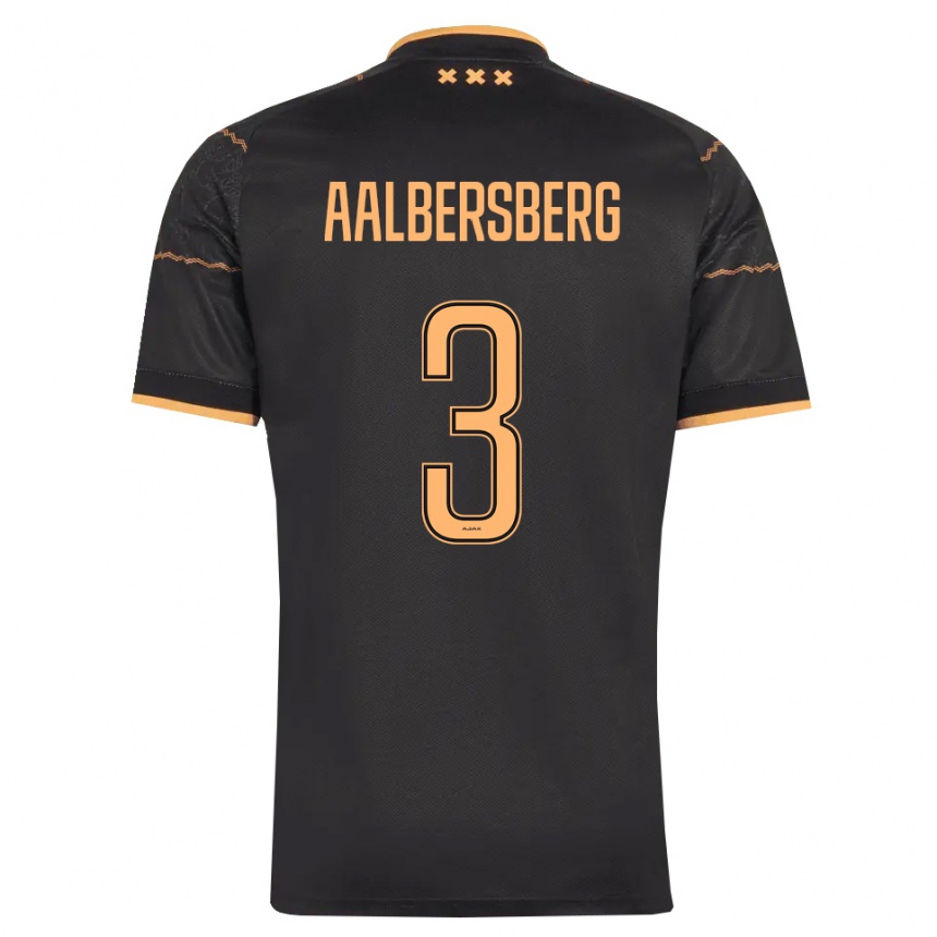 נשים כדורגל Miles Aalbersberg #3 שחור כתום הרחק ג'רזי 2026/27