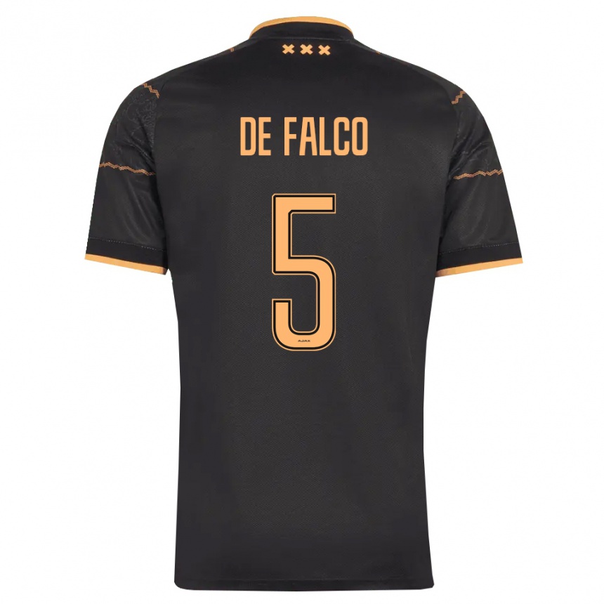 נשים כדורגל Sinclair De Falco #5 שחור כתום הרחק ג'רזי 2026/27