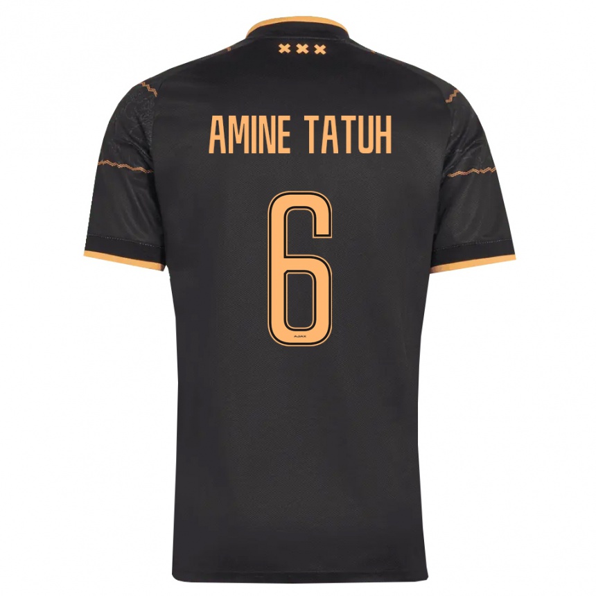 נשים כדורגל Mohammed Amine Tatuh #6 שחור כתום הרחק ג'רזי 2026/27