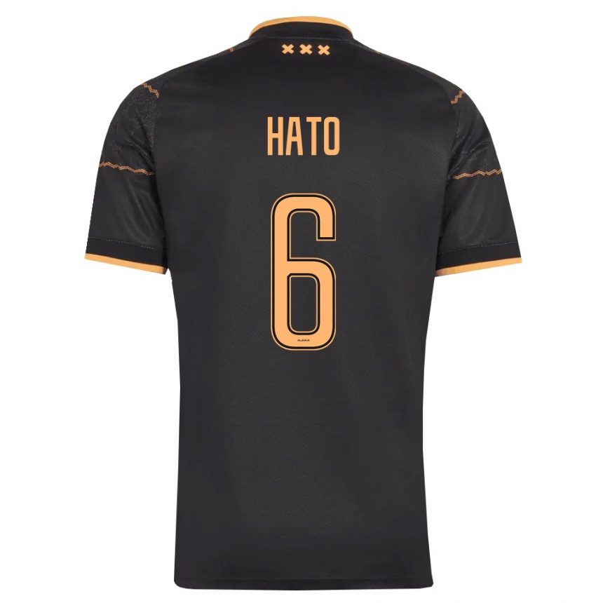 נשים כדורגל Elgyn Hato #6 שחור כתום הרחק ג'רזי 2026/27