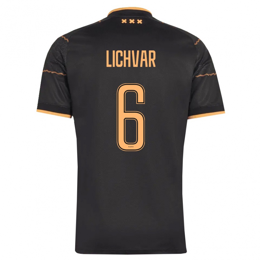 נשים כדורגל Roman Lichvar #6 שחור כתום הרחק ג'רזי 2026/27