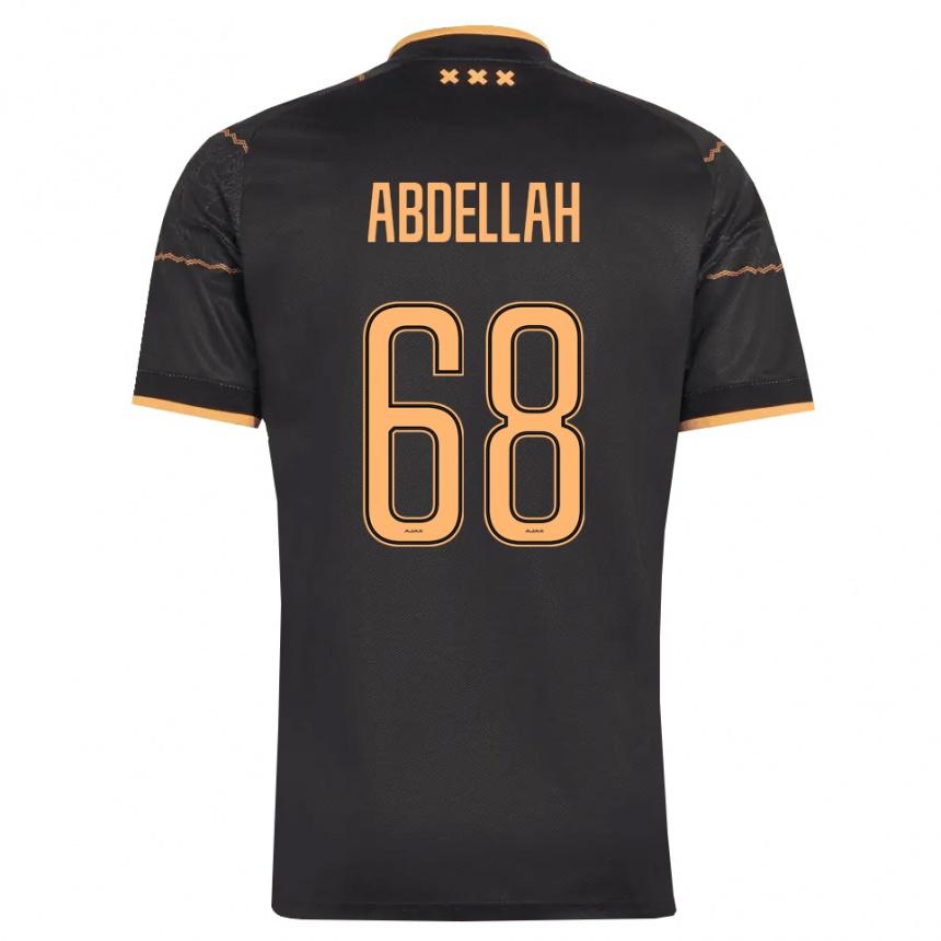 נשים כדורגל Abdellah Ouazane #68 שחור כתום הרחק ג'רזי 2026/27