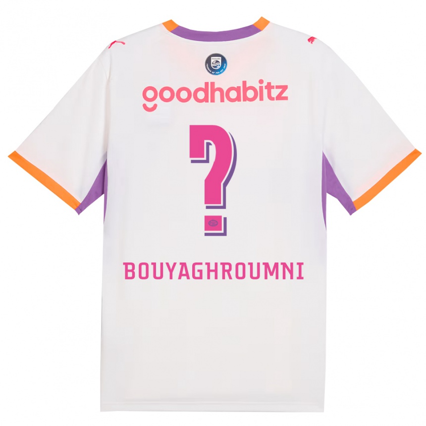 נשים כדורגל Jaafar Bouyaghroumni #0 לבן סגול כתום הרחק ג'רזי 2026/27