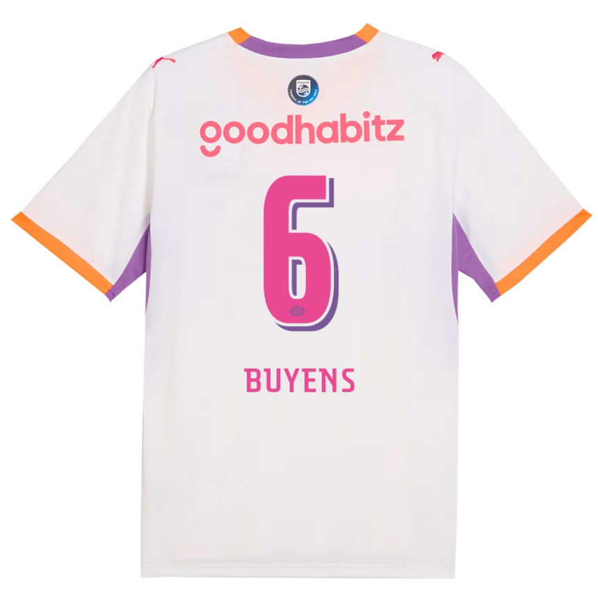 נשים כדורגל Mathieu Buyens #6 לבן סגול כתום הרחק ג'רזי 2026/27
