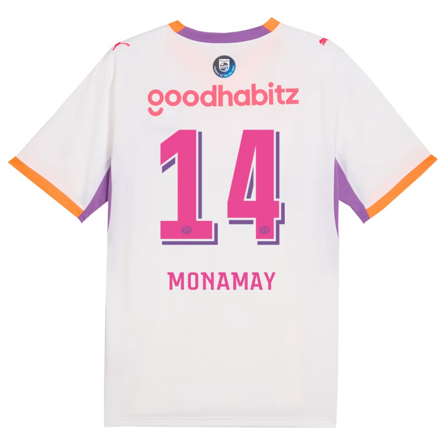 נשים כדורגל Madi Monamay #14 לבן סגול כתום הרחק ג'רזי 2026/27