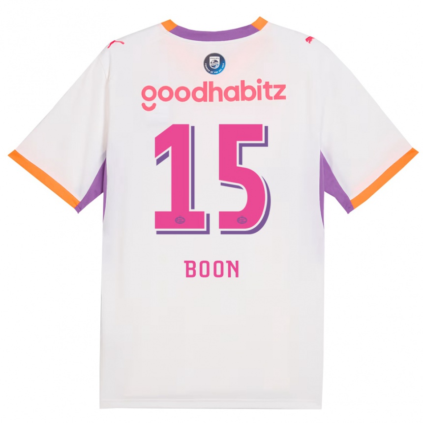 נשים כדורגל Rens Boon #15 לבן סגול כתום הרחק ג'רזי 2026/27 נשים כדורגל Rens Boon #15 לבן סגול כתום הרחק ג'רזי 2026/27