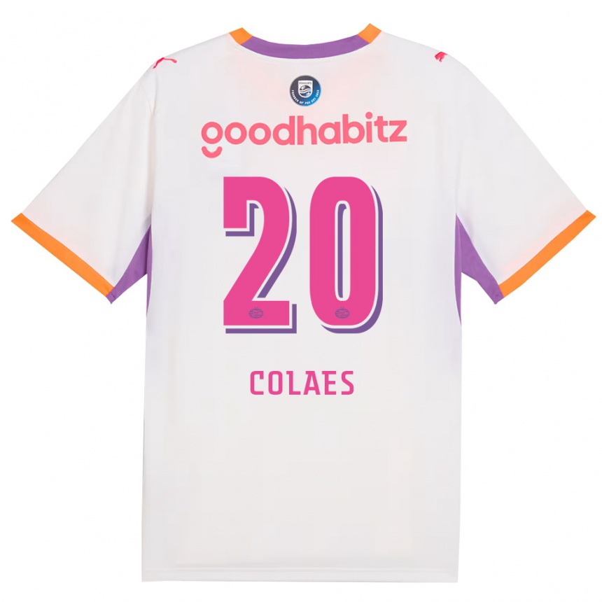 נשים כדורגל Jonas Colaes #20 לבן סגול כתום הרחק ג'רזי 2026/27 נשים כדורגל Jonas Colaes #20 לבן סגול כתום הרחק ג'רזי 2026/27