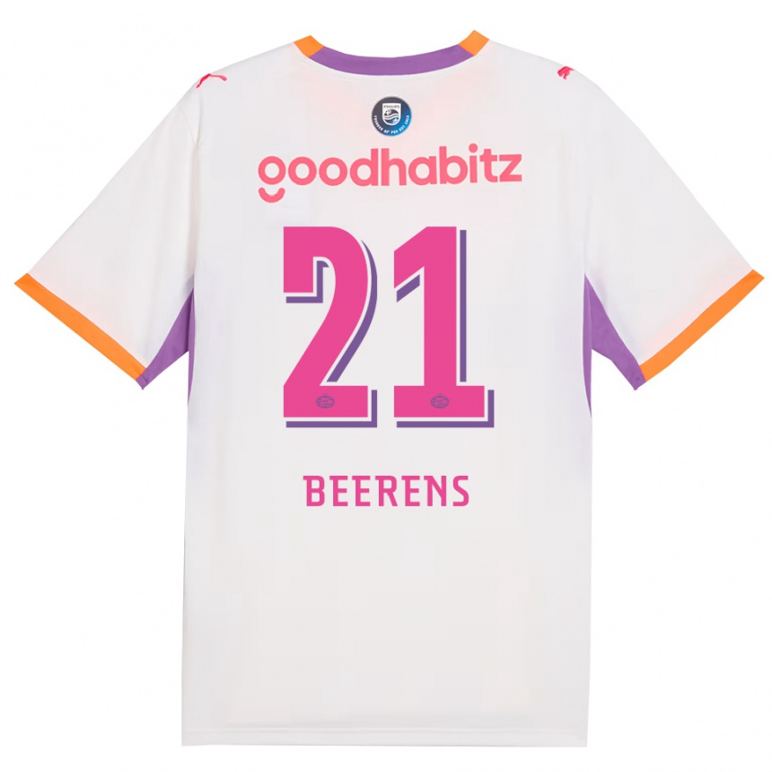 נשים כדורגל Jairo Beerens #21 לבן סגול כתום הרחק ג'רזי 2026/27