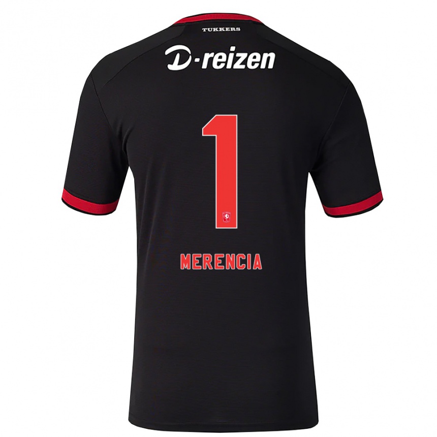 נשים כדורגל Leandro Merencia #1 אדום לבן שחור הרחק ג'רזי 2026/27