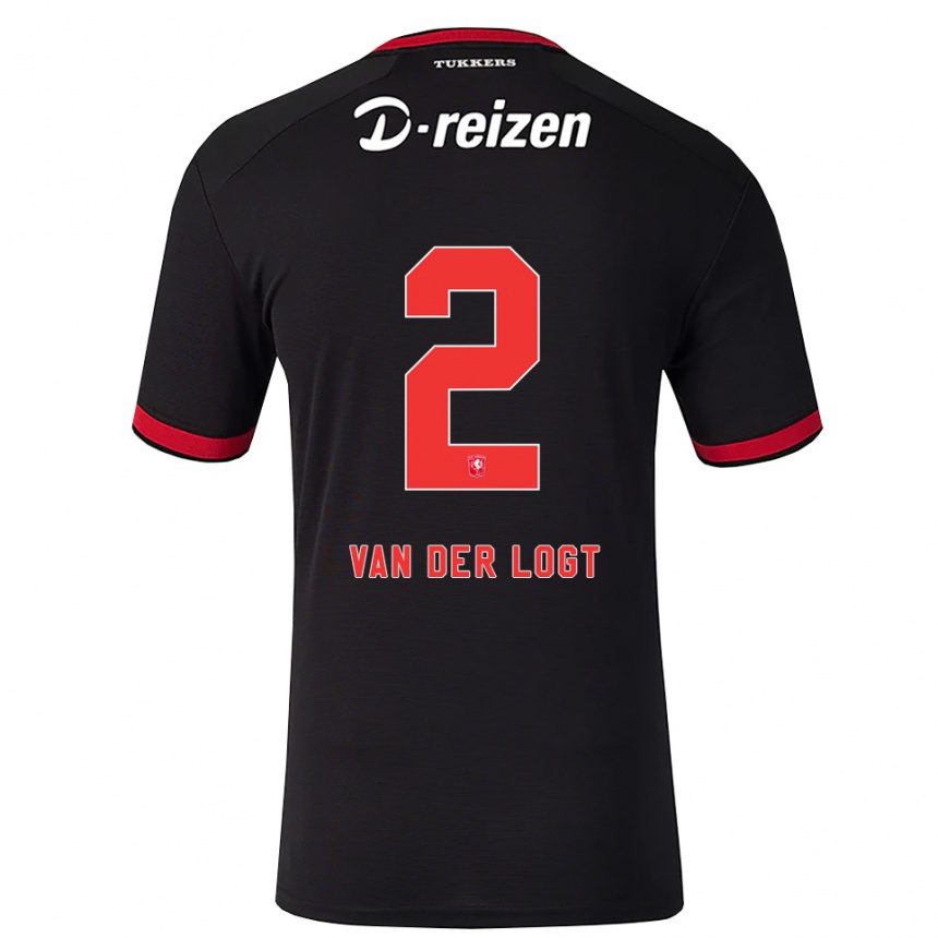נשים כדורגל Jim Van Der Logt #2 אדום לבן שחור הרחק ג'רזי 2026/27 נשים כדורגל Jim Van Der Logt #2 אדום לבן שחור הרחק ג'רזי 2026/27