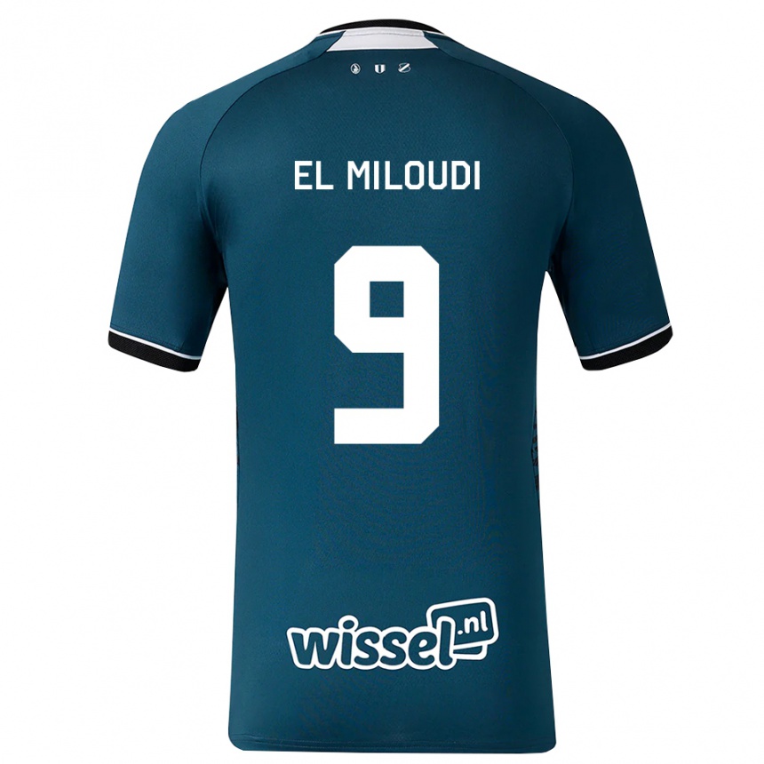 נשים כדורגל Rayan El Miloudi #9 אפור כהה לבן הרחק ג'רזי 2026/27 נשים כדורגל Rayan El Miloudi #9 אפור כהה לבן הרחק ג'רזי 2026/27