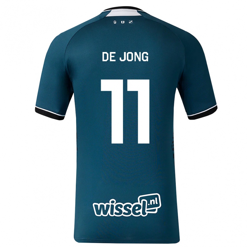 נשים כדורגל Sam De Jong #11 אפור כהה לבן הרחק ג'רזי 2026/27