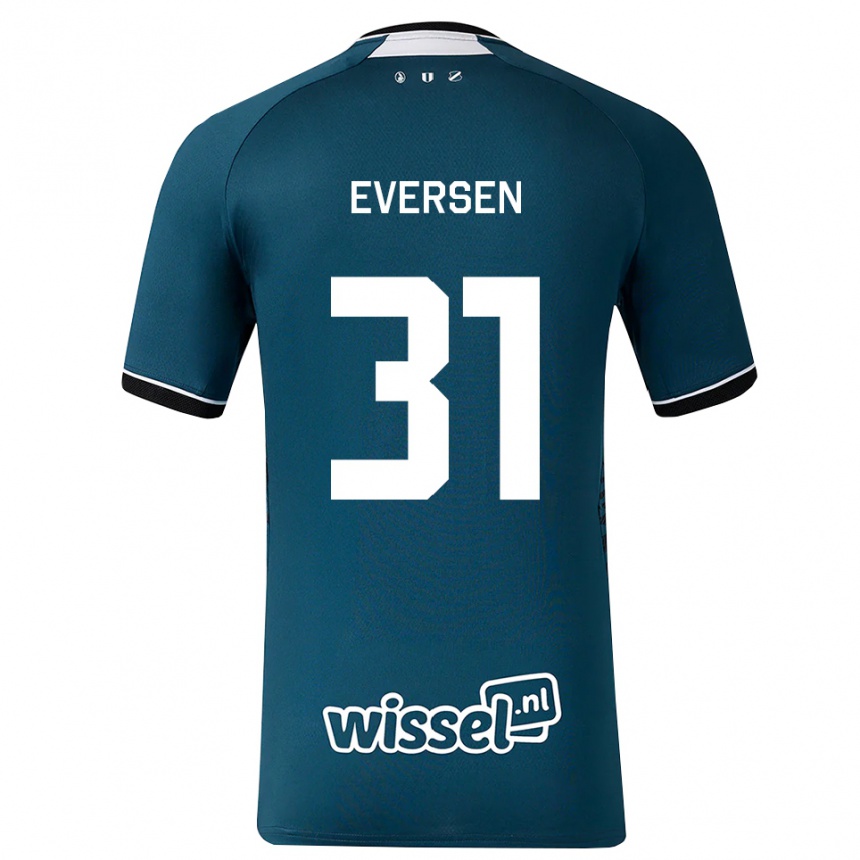 נשים כדורגל Justin Eversen #31 אפור כהה לבן הרחק ג'רזי 2026/27