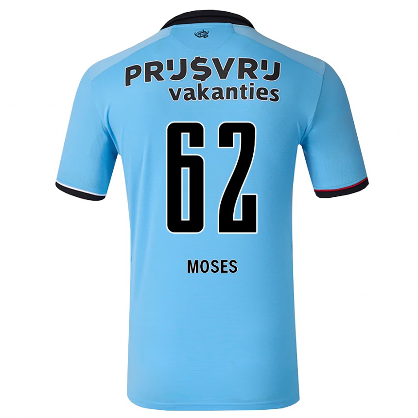 נשים כדורגל Troy Moses #62 כחול שמיים עמוק שחור אדום הרחק ג'רזי 2026/27