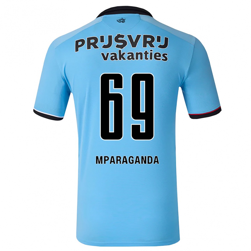 נשים כדורגל Matthew Mparaganda #69 כחול שמיים עמוק שחור אדום הרחק ג'רזי 2026/27
