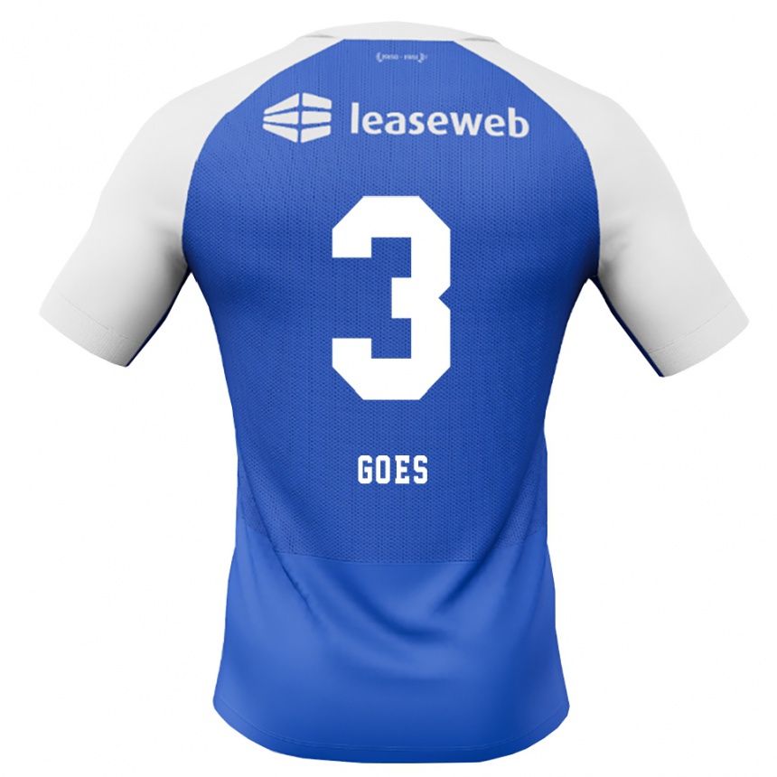 נשים כדורגל Wouter Goes #3 כחול דודוד אדום לבן הרחק ג'רזי 2026/27