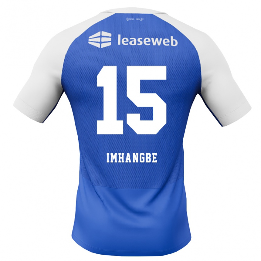 נשים כדורגל Amani Imhangbe #15 כחול דודוד אדום לבן הרחק ג'רזי 2026/27