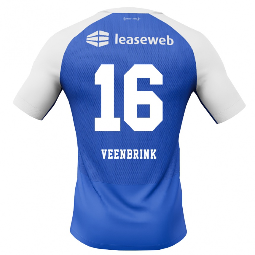 נשים כדורגל Jayden Veenbrink #16 כחול דודוד אדום לבן הרחק ג'רזי 2026/27