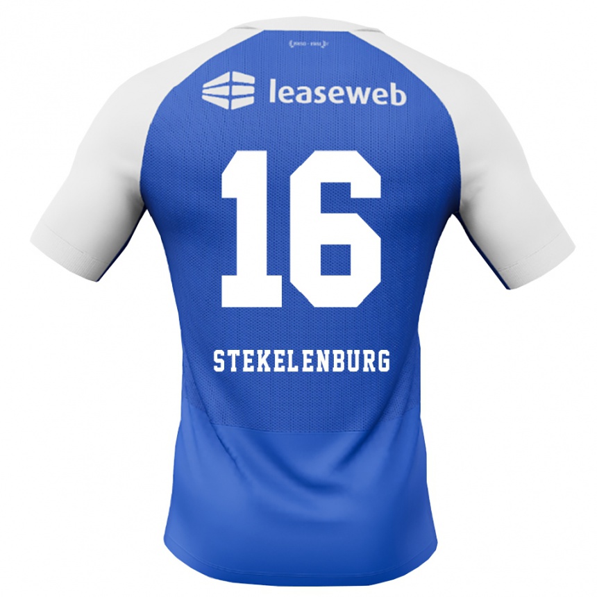 נשים כדורגל Sem Stekelenburg #16 כחול דודוד אדום לבן הרחק ג'רזי 2026/27