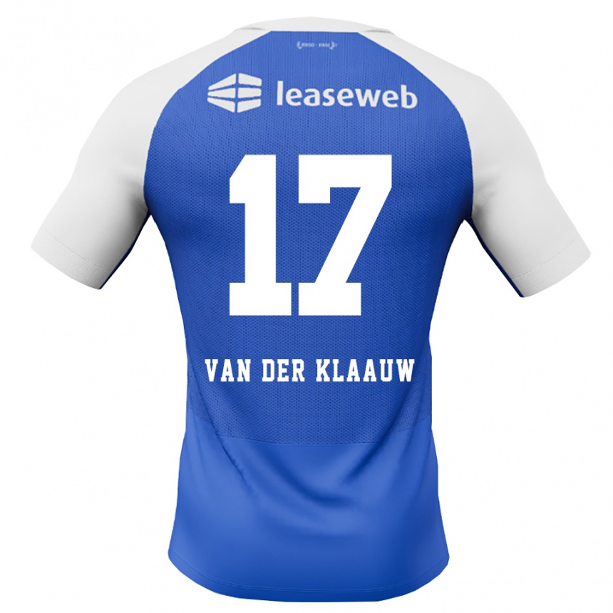 נשים כדורגל Deacon Van Der Klaauw #17 כחול דודוד אדום לבן הרחק ג'רזי 2026/27