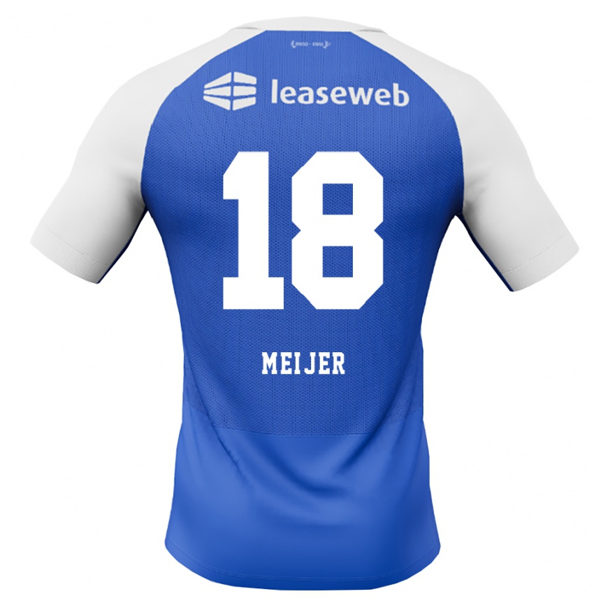 נשים כדורגל Noah Meijer #18 כחול דודוד אדום לבן הרחק ג'רזי 2026/27
