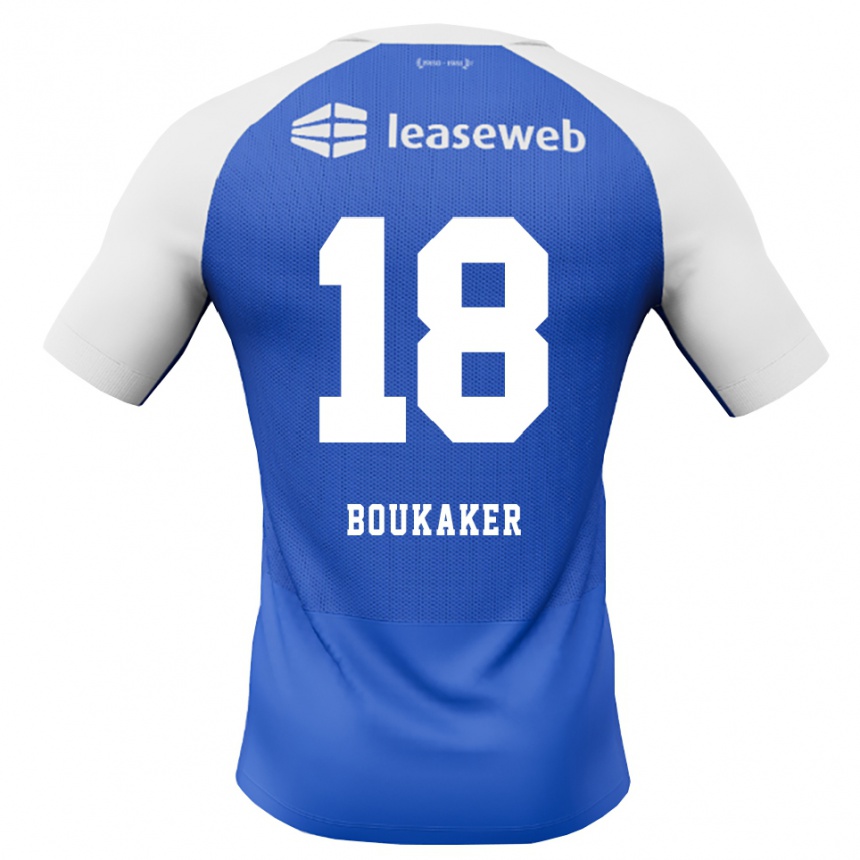 נשים כדורגל Romaissa Boukaker #18 כחול דודוד אדום לבן הרחק ג'רזי 2026/27