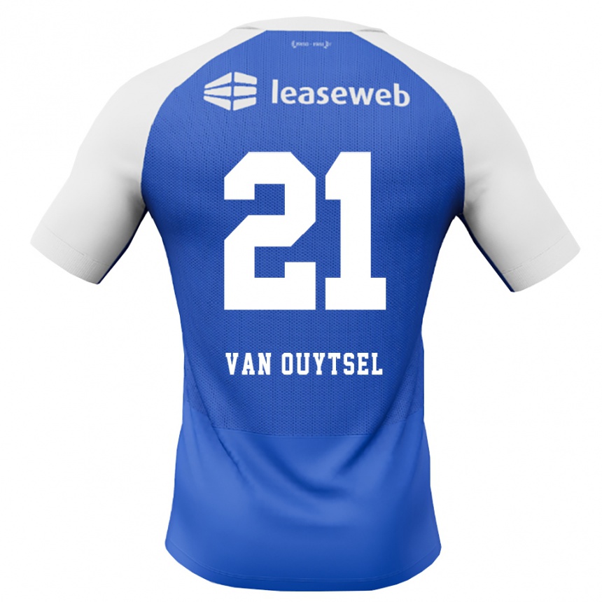 נשים כדורגל Kevin Van Ouytsel #21 כחול דודוד אדום לבן הרחק ג'רזי 2026/27