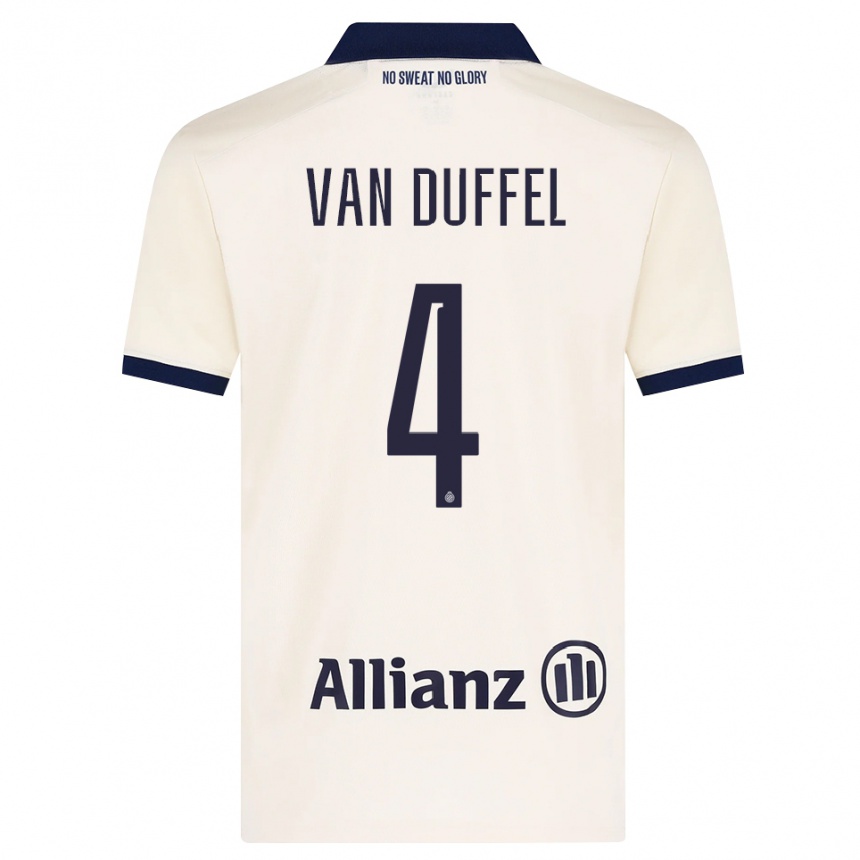נשים כדורגל Céderick Van Duffel #4 בז' שחור הרחק ג'רזי 2026/27