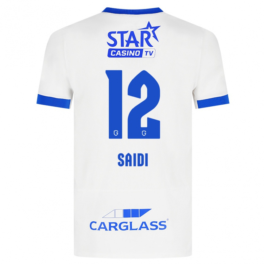נשים כדורגל Assil Saidi #12 לבן כחול הרחק ג'רזי 2026/27