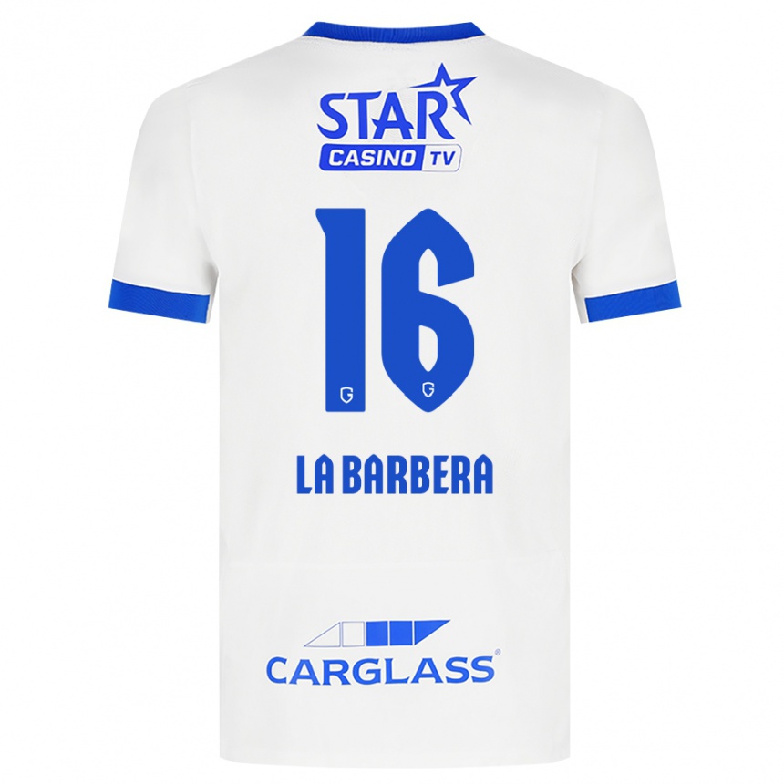 נשים כדורגל Yonni La Barbera #16 לבן כחול הרחק ג'רזי 2026/27