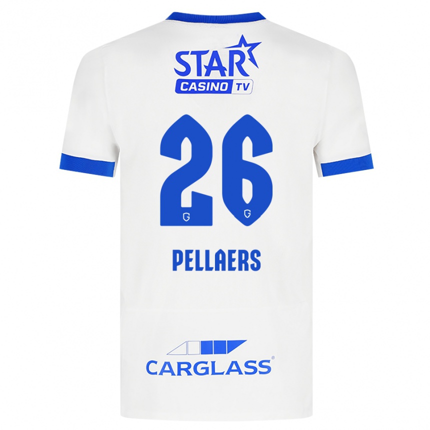 נשים כדורגל Amanuel Pellaers #26 לבן כחול הרחק ג'רזי 2026/27