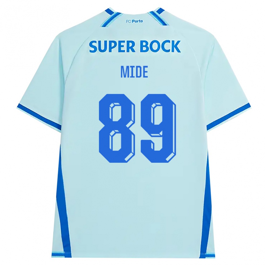 נשים כדורגל Mateus Mide #89 ציאן בהיר כחול ג'רזי קיט שלישי 2026/27