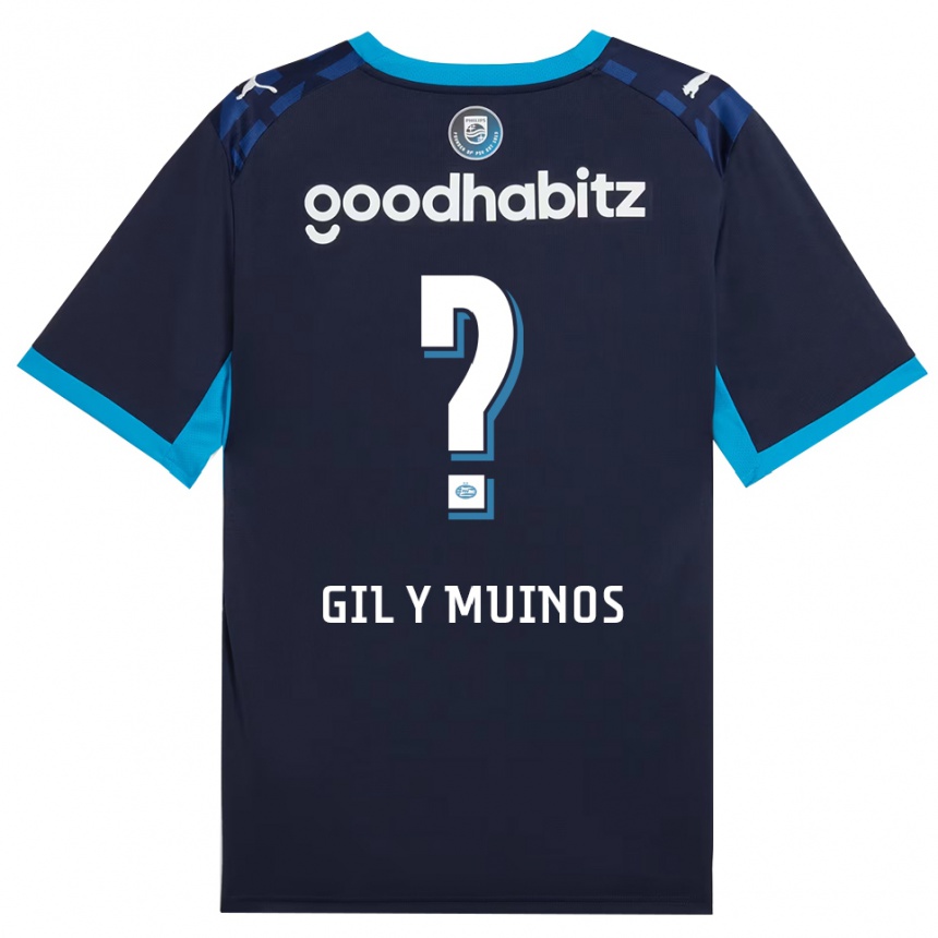 נשים כדורגל Yaël Gil Y Muiños #0 כחול דודוד כחול רויאל ג'רזי קיט שלישי 2026/27