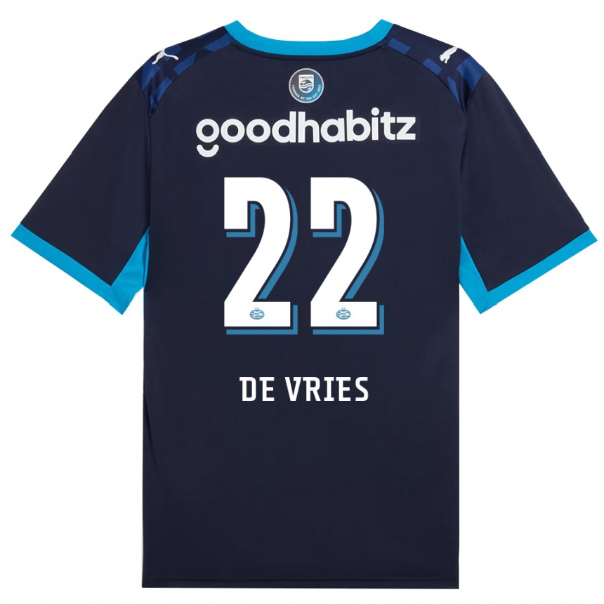 נשים כדורגל Lyam De Vries #22 כחול דודוד כחול רויאל ג'רזי קיט שלישי 2026/27