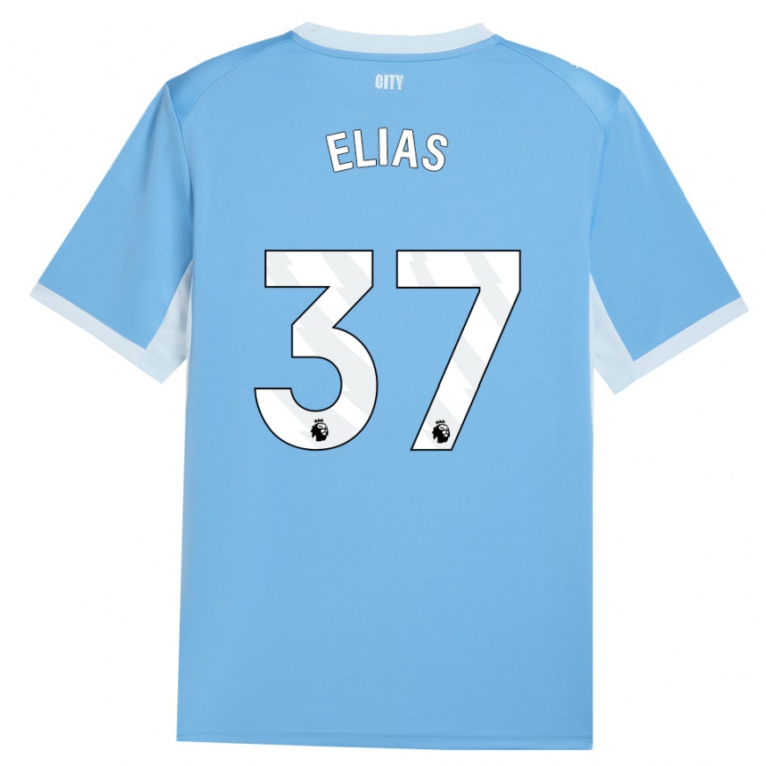 ילדים כדורגל Allan Elias #37 כחול שמיים בהיר לבן ג'רזי ביתית 2026/27