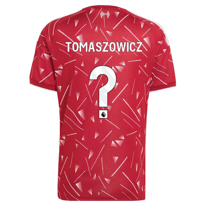 ילדים כדורגל Aiden Tomaszowicz #0 לבן אדום ג'רזי ביתית 2026/27