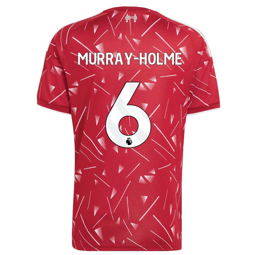 ילדים כדורגל Hadyn Murray-Holme #6 לבן אדום ג'רזי ביתית 2026/27