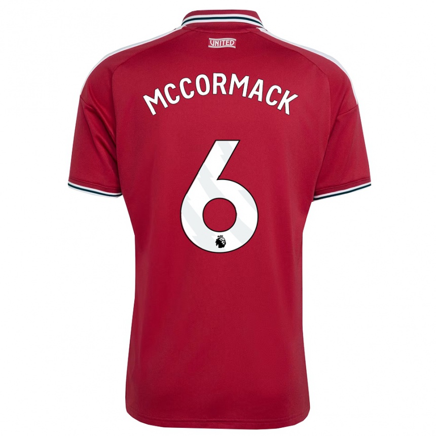 ילדים כדורגל Rafe Mccormack #6 אדום צהוב לבן ג'רזי ביתית 2026/27