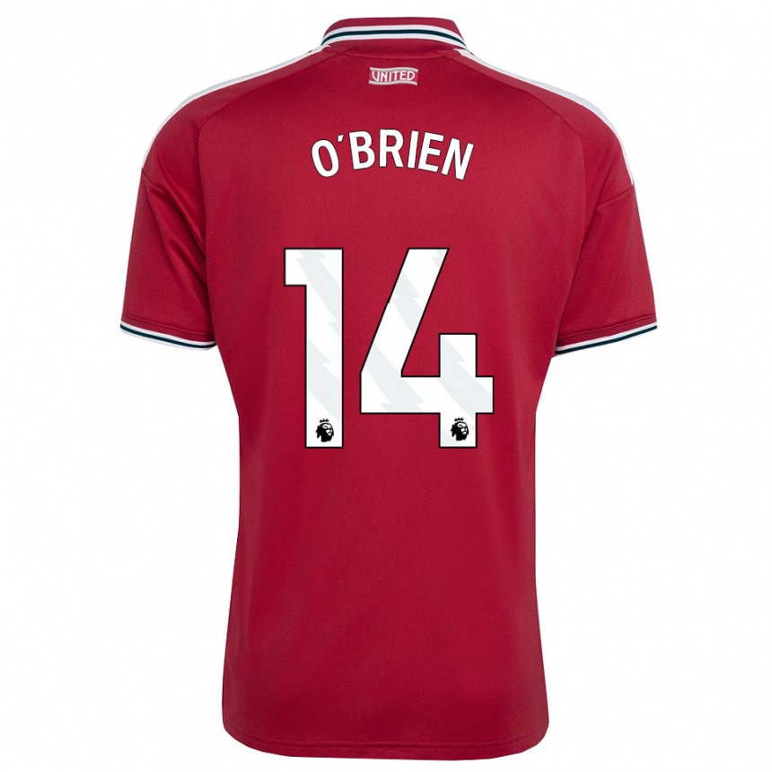 ילדים כדורגל Sam O'brien #14 אדום צהוב לבן ג'רזי ביתית 2026/27