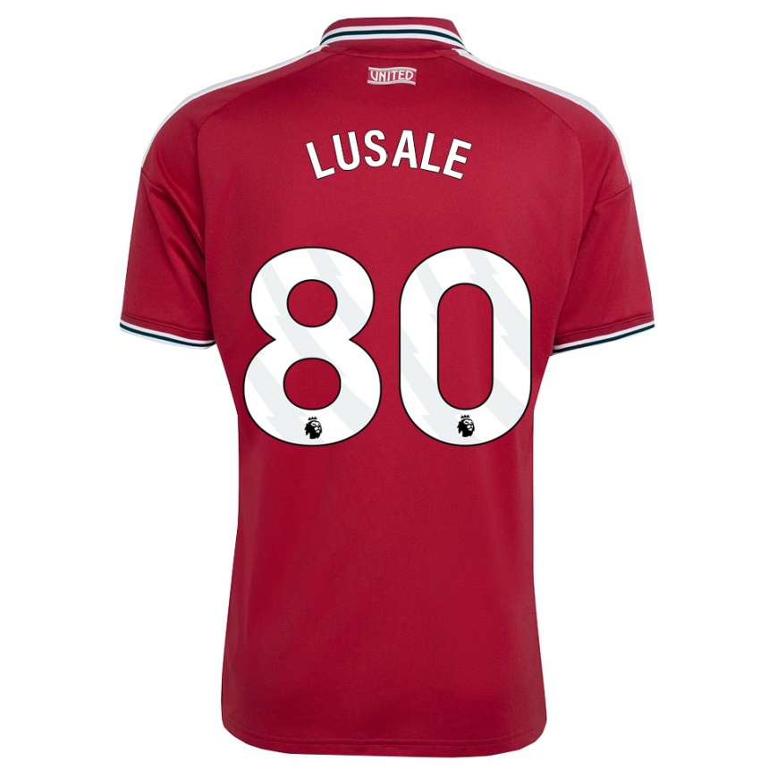 ילדים כדורגל Samuel Lusale #80 אדום צהוב לבן ג'רזי ביתית 2026/27