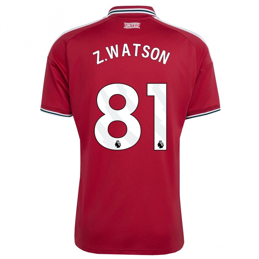 ילדים כדורגל Zac Watson #81 אדום צהוב לבן ג'רזי ביתית 2026/27
