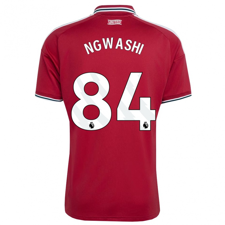 ילדים כדורגל Jayden Ngwashi #84 אדום צהוב לבן ג'רזי ביתית 2026/27