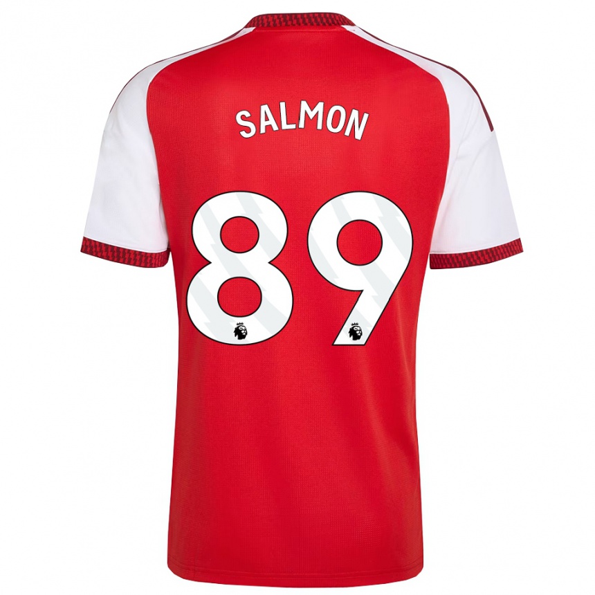 ילדים כדורגל Marli Salmon #89 אדום לבן שחור ג'רזי ביתית 2026/27 ילדים כדורגל Marli Salmon #89 אדום לבן שחור ג'רזי ביתית 2026/27