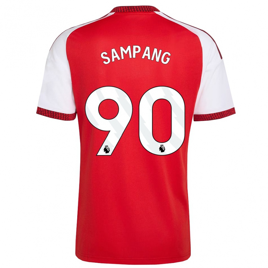 ילדים כדורגל Saurap Sampang #90 אדום לבן שחור ג'רזי ביתית 2026/27