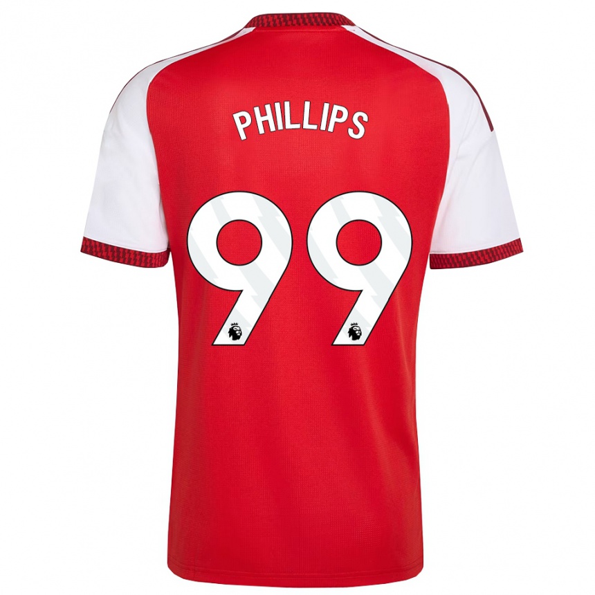 ילדים כדורגל Charlie Phillips #99 אדום לבן שחור ג'רזי ביתית 2026/27